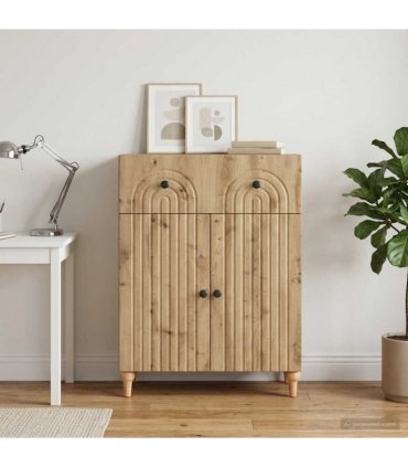 vidaXL Sideboard Artisan Oak 66 x 34.5 x 90 cm Engineered Wood — V0672158160