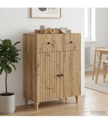 vidaXL Sideboard Artisan Oak 66 x 34.5 x 90 cm Engineered Wood — V0672158160