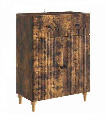 vidaXL Sideboard Smoked Oak 66 x 34.5 x 90 cm Engineered Wood — V0672158162