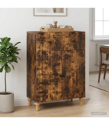 vidaXL Sideboard Smoked Oak 66 x 34.5 x 90 cm Engineered Wood — V0672158162