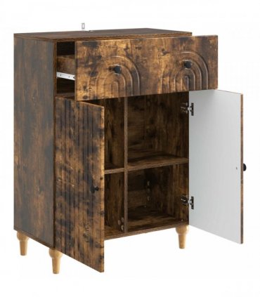 vidaXL Sideboard Smoked Oak 66 x 34.5 x 90 cm Engineered Wood — V0672158162
