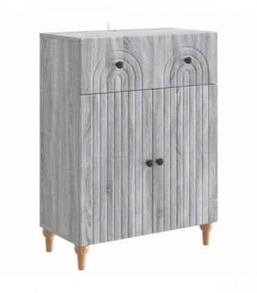 vidaXL Sideboard Grey Sonoma 66 x 34.5 x 90 cm Engineered Wood — V0672158163