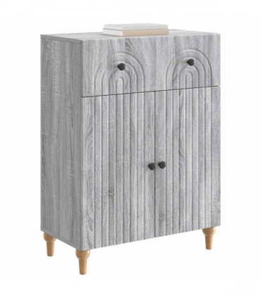 vidaXL Sideboard Grey Sonoma 66 x 34.5 x 90 cm Engineered Wood — V0672158163