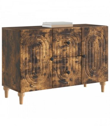 vidaXL TV Cabinet Smoked Oak 89 x 34.5 x 60 cm Engineered Wood
