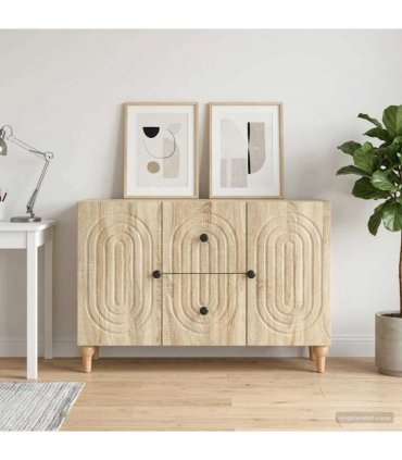 vidaXL TV Cabinet Sonoma Oak 89 x 34.5 x 60 cm Engineered Wood