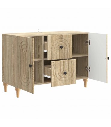 vidaXL TV Cabinet Sonoma Oak 89 x 34.5 x 60 cm Engineered Wood