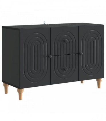 vidaXL TV Cabinet with Drawer Black 89 x 34.5 x 60 cm Engineered Wood