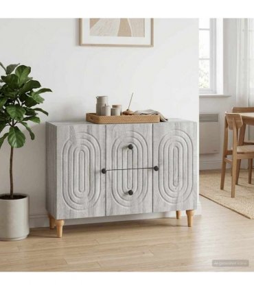 vidaXL TV Cabinet Grey Sonoma 89 x 34.5 x 60 cm Engineered Wood