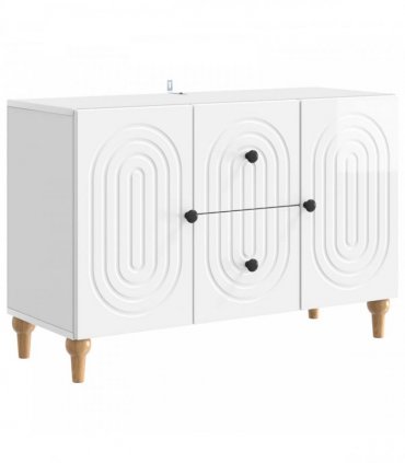 vidaXL TV Cabinet High Gloss White 89 x 34.5 x 60 cm Engineered Wood