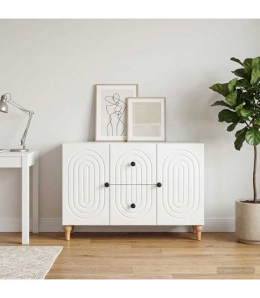 vidaXL TV Cabinet High Gloss White 89 x 34.5 x 60 cm Engineered Wood