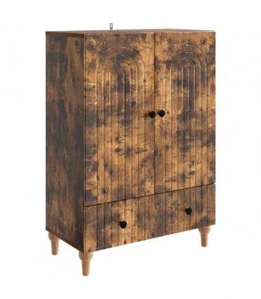 vidaXL Sideboard Smoked Oak 66 x 34.5 x 95 cm Engineered Wood — V0672158171