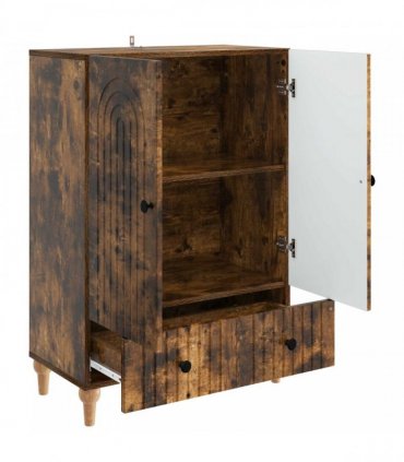 vidaXL Sideboard Smoked Oak 66 x 34.5 x 95 cm Engineered Wood — V0672158171