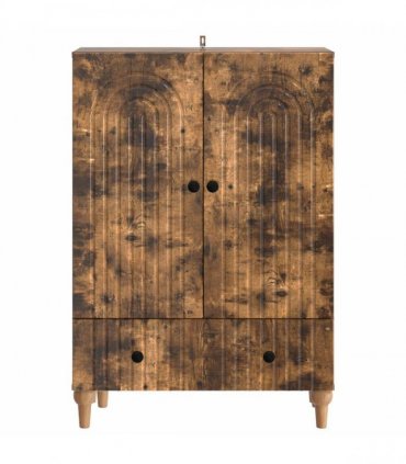 vidaXL Sideboard Smoked Oak 66 x 34.5 x 95 cm Engineered Wood — V0672158171