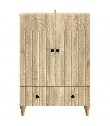 vidaXL Sideboard Sonoma Oak 66 x 34.5 x 95 cm Engineered Wood — V0672158172