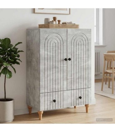 vidaXL Sideboard Concrete Grey 66 x 34.5 x 95 cm Engineered Wood — V0672158173