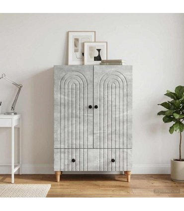 vidaXL Sideboard Concrete Grey 66 x 34.5 x 95 cm Engineered Wood — V0672158173