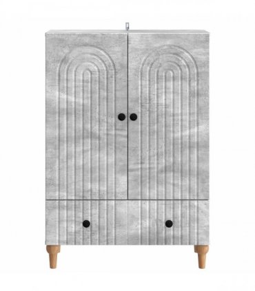 vidaXL Sideboard Concrete Grey 66 x 34.5 x 95 cm Engineered Wood — V0672158173