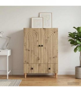 vidaXL Sideboard Artisan Oak 66 x 34.5 x 95 cm Engineered Wood — V0672158174