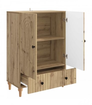 vidaXL Sideboard Artisan Oak 66 x 34.5 x 95 cm Engineered Wood — V0672158174