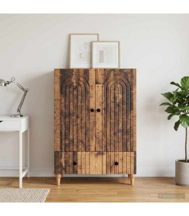 vidaXL Sideboard Old Wood 66 x 34.5 x 95 cm Engineered Wood — V0672158175