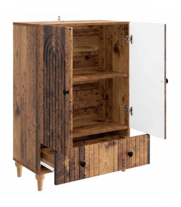 vidaXL Sideboard Old Wood 66 x 34.5 x 95 cm Engineered Wood — V0672158175