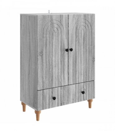vidaXL Sideboard Grey Sonoma 66 x 34.5 x 95 cm Engineered Wood — V0672158177