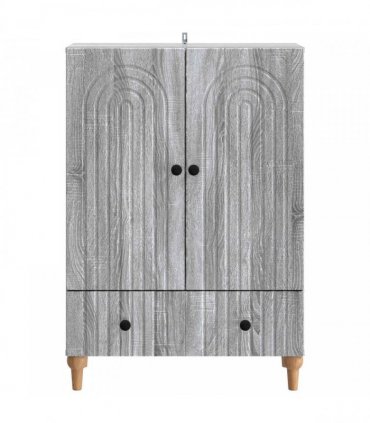 vidaXL Sideboard Grey Sonoma 66 x 34.5 x 95 cm Engineered Wood — V0672158177