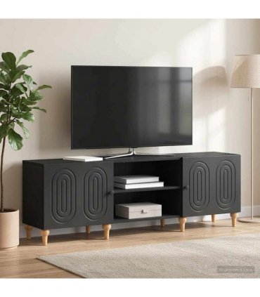 vidaXL TV Cabinet Black 150 x 31 x 50 cm Engineered Wood — V0672158186