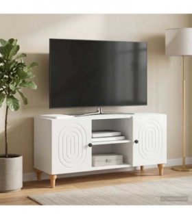 vidaXL TV Cabinet High Gloss White 102 x 34.5 x 50 cm Engineered Wood — V0672158191