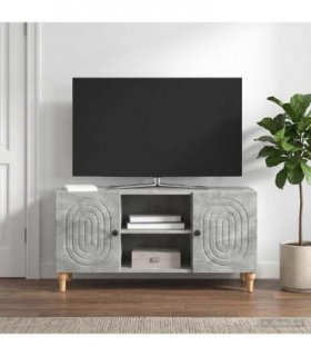 vidaXL TV Cabinet Concrete Grey 102 x 34.5 x 50 cm Engineered Wood — V0672158193