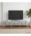 vidaXL TV Cabinet Concrete Grey 147 x 34.5 x 30 cm Engineered Wood — V0672158197