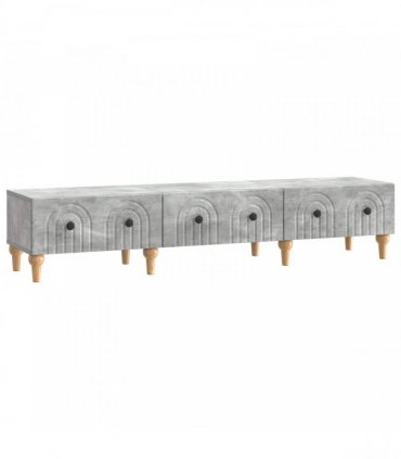 vidaXL TV Cabinet Concrete Grey 147 x 34.5 x 30 cm Engineered Wood — V0672158197