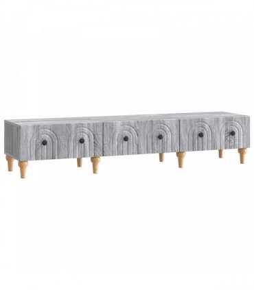 vidaXL TV Cabinet Grey Sonoma 147 x 34.5 x 30 cm Engineered Wood — V0672158198