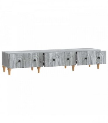 vidaXL TV Cabinet Grey Sonoma 147 x 34.5 x 30 cm Engineered Wood — V0672158198
