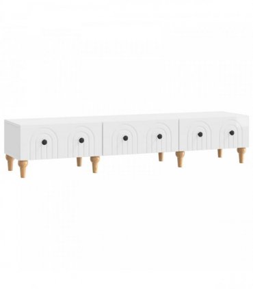 vidaXL TV Cabinet High Gloss White 147 x 34.5 x 30 cm Engineered Wood — V0672158199