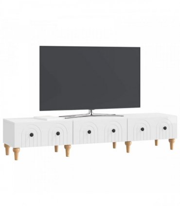 vidaXL TV Cabinet High Gloss White 147 x 34.5 x 30 cm Engineered Wood — V0672158199