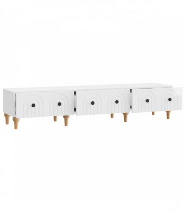 vidaXL TV Cabinet High Gloss White 147 x 34.5 x 30 cm Engineered Wood — V0672158199