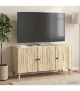 vidaXL TV Cabinet Sonoma Oak 99 x 34.5 x 50 cm Engineered Wood — V0672158207