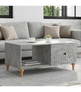 vidaXL Coffee Table Concrete Grey 90 x 50 x 40 cm Engineered Wood — V0672158211