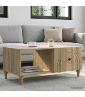 vidaXL Coffee Table Sonoma Oak 90 x 50 x 40 cm Engineered Wood — V0672158212
