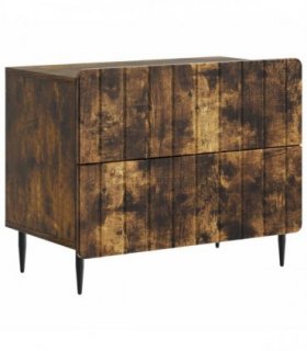 vidaXL Bedside Cabinet Smoked Oak 62 x 34.5 x 49.5 cm Engineered Wood