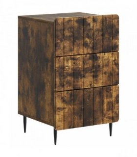 vidaXL Bedside Cabinet Smoked Oak 43x 41 x 68 cm Engineered Wood