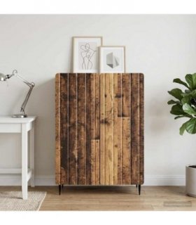 vidaXL Sideboard Old Wood 66 x 34.5 x 92 cm Engineered Wood — V0672158245