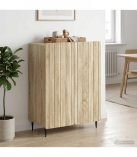 vidaXL Sideboard Sonoma Oak 66 x 34.5 x 92 cm Engineered Wood — V0672158249