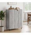 vidaXL Sideboard Grey Sonoma 66 x 34.5 x 92 cm Engineered Wood — V0672158250