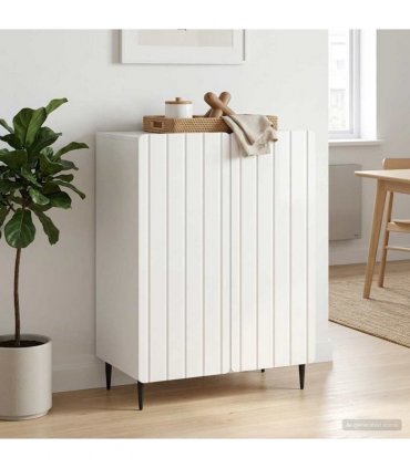 vidaXL Sideboard High Gloss White 66 x 34.5 x 92 cm Engineered Wood — V0672158251