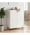 vidaXL Sideboard High Gloss White 66 x 34.5 x 92 cm Engineered Wood — V0672158251