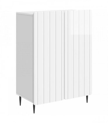 vidaXL Sideboard High Gloss White 66 x 34.5 x 92 cm Engineered Wood — V0672158251