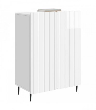 vidaXL Sideboard High Gloss White 66 x 34.5 x 92 cm Engineered Wood — V0672158251