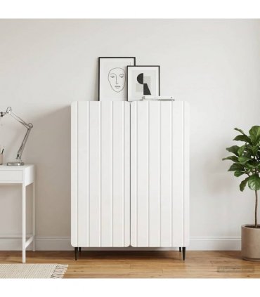 vidaXL Sideboard High Gloss White 66 x 34.5 x 92 cm Engineered Wood — V0672158251